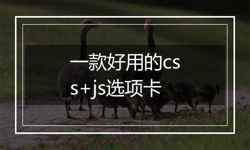 一款好用的css+js选项卡