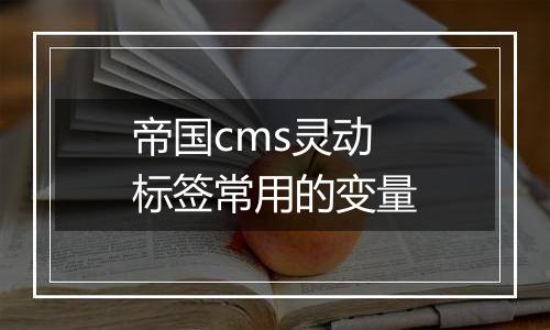 帝国cms灵动标签常用的变量