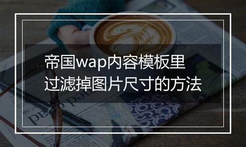 帝国wap内容模板里过滤掉图片尺寸的方法