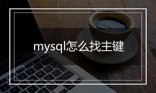 mysql怎么找主键
