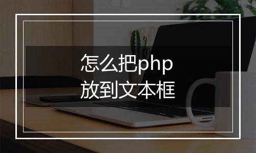 怎么把php放到文本框