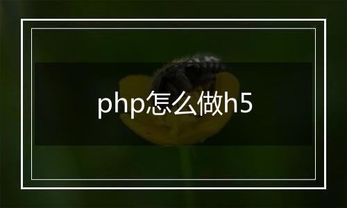 php怎么做h5