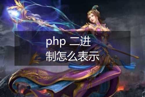 php 二进制怎么表示