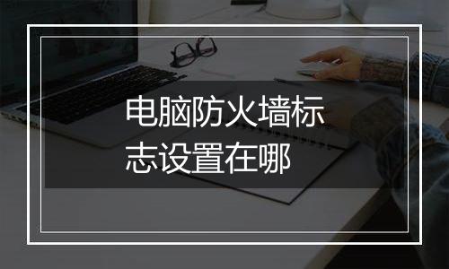 电脑防火墙标志设置在哪