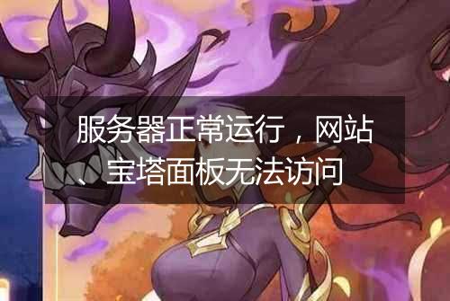 服务器正常运行，网站、宝塔面板无法访问