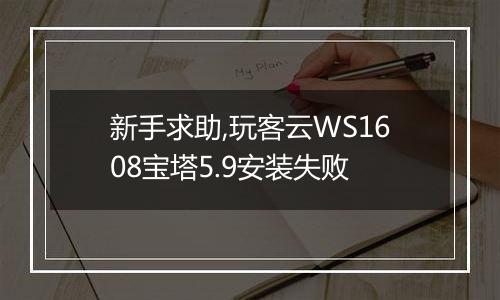 新手求助,玩客云WS1608宝塔5.9安装失败