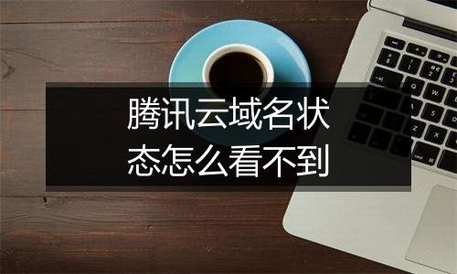 腾讯云域名状态怎么看不到