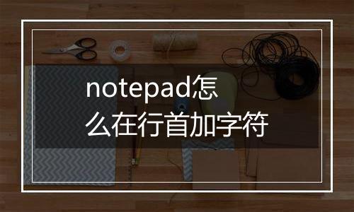 notepad怎么在行首加字符
