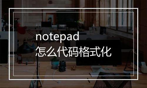 notepad怎么代码格式化