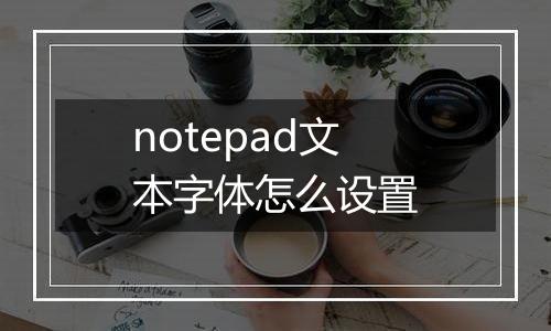 notepad文本字体怎么设置