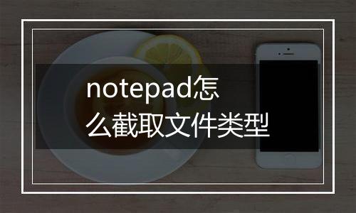 notepad怎么截取文件类型
