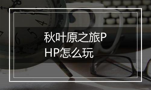 秋叶原之旅PHP怎么玩