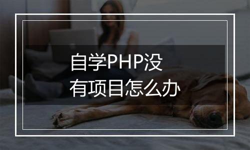 自学PHP没有项目怎么办