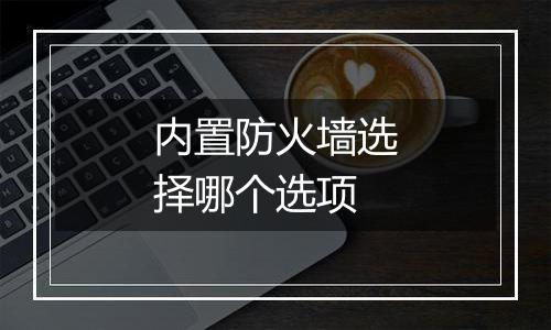 内置防火墙选择哪个选项
