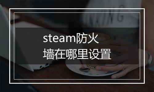 steam防火墙在哪里设置