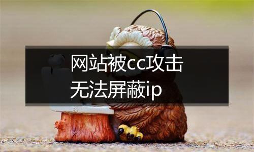 网站被cc攻击无法屏蔽ip