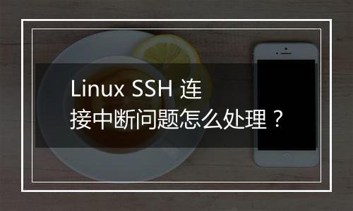 Linux SSH 连接中断问题怎么处理?