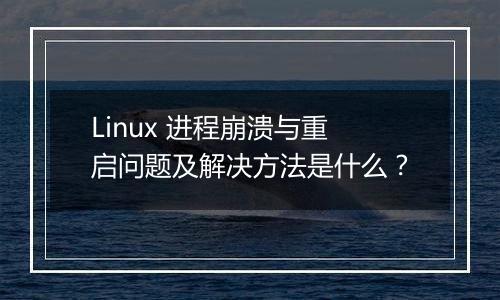 Linux 进程崩溃与重启问题及解决方法是什么?