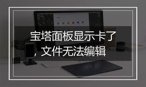 宝塔面板显示卡了,文件无法编辑