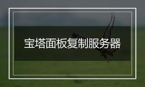 宝塔面板复制服务器