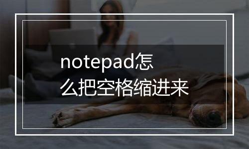 notepad怎么把空格缩进来