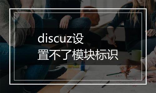 discuz设置不了模块标识