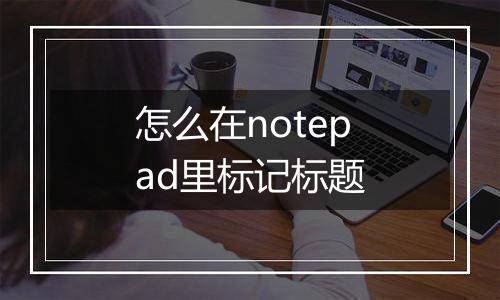 怎么在notepad里标记标题