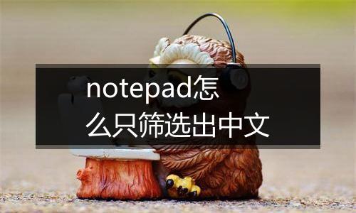 notepad怎么只筛选出中文