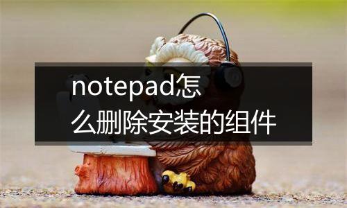 notepad怎么删除安装的组件