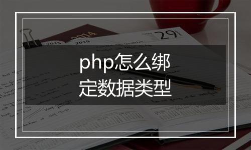 php怎么绑定数据类型