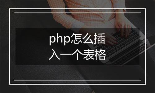 php怎么插入一个表格