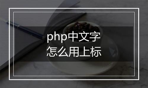 php中文字怎么用上标