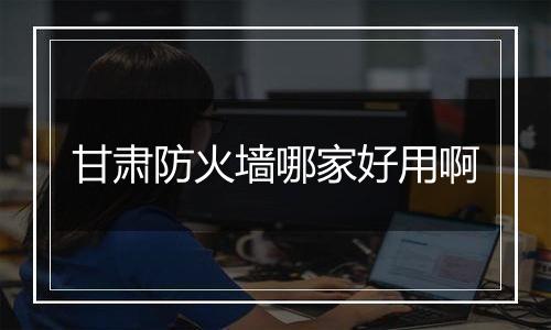 甘肃防火墙哪家好用啊