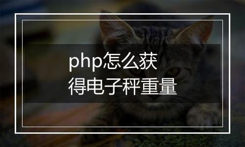 php怎么获得电子秤重量