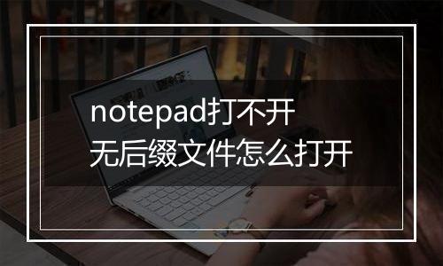 notepad打不开无后缀文件怎么打开