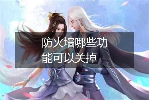 防火墙哪些功能可以关掉