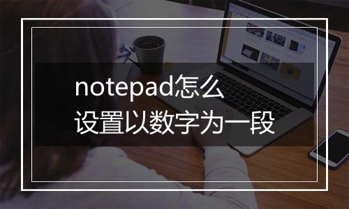 notepad怎么设置以数字为一段