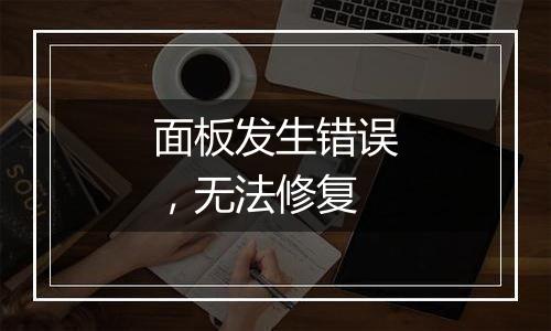 面板发生错误,无法修复