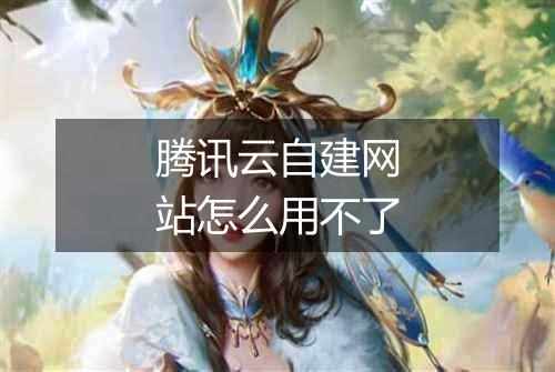 腾讯云自建网站怎么用不了