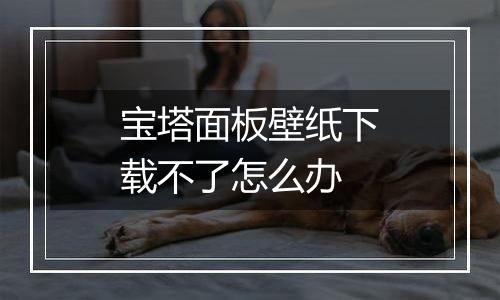 宝塔面板壁纸下载不了怎么办