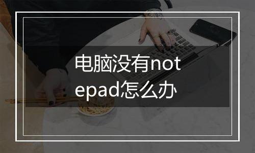 电脑没有notepad怎么办