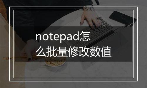 notepad怎么批量修改数值