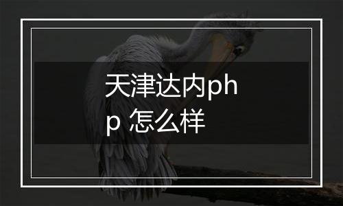 天津达内php 怎么样