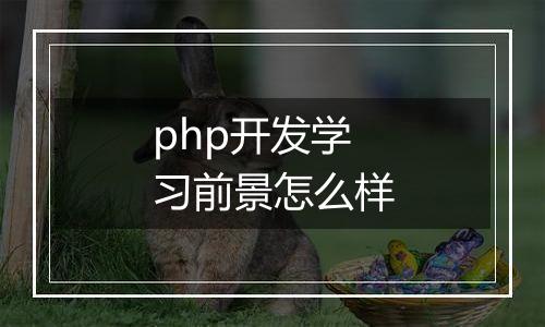 php开发学习前景怎么样