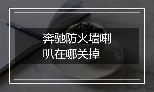 奔驰防火墙喇叭在哪关掉