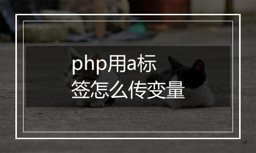 php用a标签怎么传变量