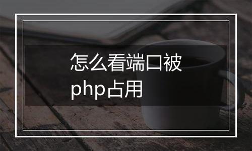 怎么看端口被php占用