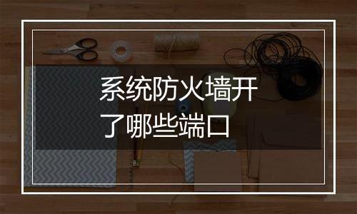 系统防火墙开了哪些端口