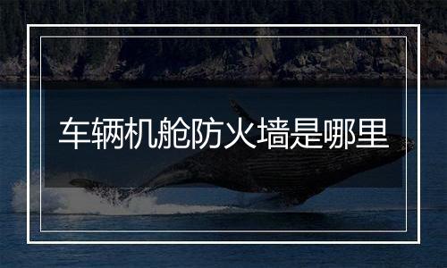 车辆机舱防火墙是哪里