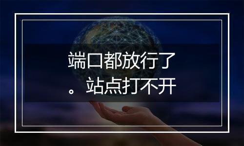 端口都放行了。站点打不开